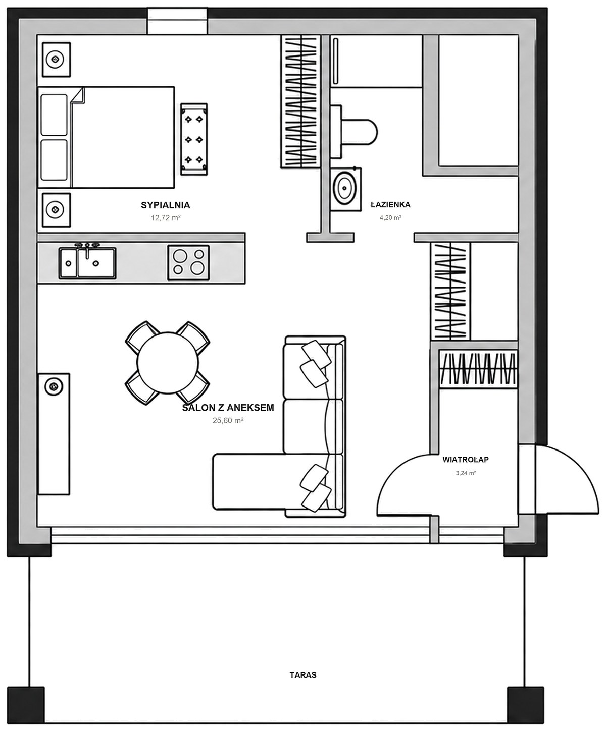 Karta apartamentu parter — rzut