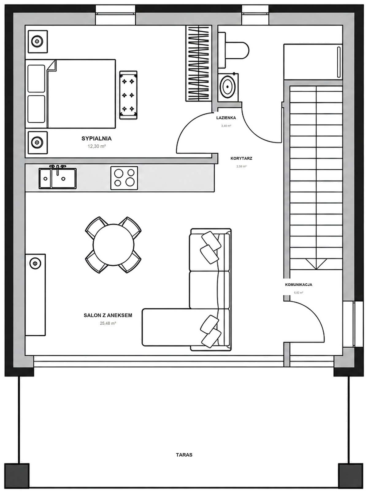 Karta apartamentu piętro — rzut